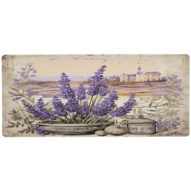 Imagem de Wassud Lavender(2) Mouse Pad Gaming com base de borracha antiderrapante, mouse pad longo com borda costurada, impermeável grande mesa pad para escritório, casa, 80 cm x 39,9 cm