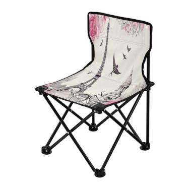 Imagem de Wassud Cadeira de acampamento leve e portátil para bicicleta Eiffel cadeira dobrável ao ar livre Oxford pano cadeira de praia para jardim praia pesca