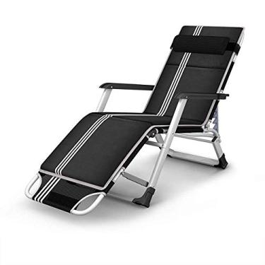 Imagem de Cadeiras de pátio, espreguiçadeiras, cadeiras de gravidade zero, cadeiras de pátio para área externa, quintal, praia, reclinável, ajustável, com suporte para encosto de cabeça, 200 kg, durável