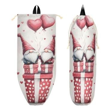 Imagem de xigua Gnomos fofos suporte de saco plástico suporte de parede com cordão 1 pacote, organizador de sacolas de supermercado reutilizável decoração para bolsas, meias, roupas íntimas e gravatas