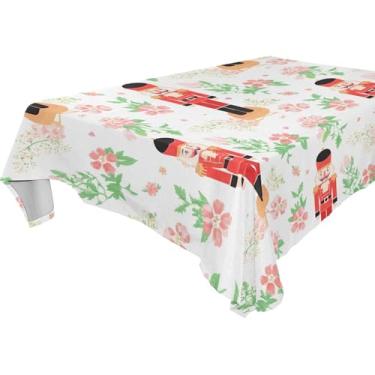 Imagem de Burbuja Toalha de mesa quebra-nozes, toalha de mesa quadrada anti-rugas grossa para decoração de jantar, cozinha, festa, 152 x 152 cm