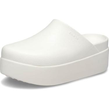 Imagem de Crocs Tamanco feminino plataforma Dylan, sapatos femininos plataforma mule, Gesso, 7 Women/6 Men