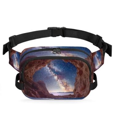 Imagem de Pochete de gato azul amarelo para mulheres e homens com alça ajustável, bolsa transversal, bolsa de peito, bolsa tiracolo, Cor 11