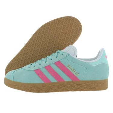 Imagem de adidas Tênis feminino Gazelle (Flash Aqua Lucid Pink, sistema de tamanho de calçados dos EUA, adulto, feminino, numérico, médio, 39)