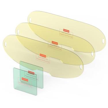 Imagem de YESWELDER 3 peças de lente de substituição externa com bloqueio de luz azul e 2 peças de lente de substituição interna para capacete de soldagem LYG-Q800D