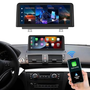 Imagem de Autoabc Receptor de rádio multimídia com tela sensível ao toque Carplay/Android Auto 10,25 polegadas para BMW 1er E81 E82 E87 E88 2004-2008 CIC sistema de som estéreo amplificador original HD 1920 x