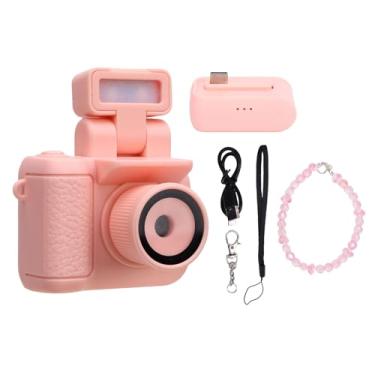 Imagem de Alomejor Câmera de Chaveiro, Câmera HD 1080p Com Tela de 1,44 Polegada Construída Em Flash para Os Alunos Viajam (Rosa)