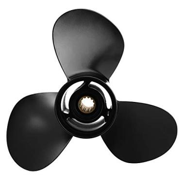 Imagem de Cryfokt Hélice de Popa de Alumínio Com 3 Lâminas Adequada para DF40 DF50 DF60 DT40 DT50 DT60, Desempenho Durável para Entusiastas de Barcos