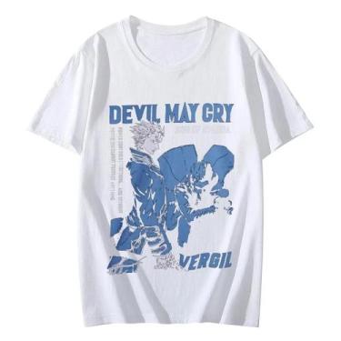 Imagem de Camiseta Feminina Com Estampa Devil May Cry, Estilo Retrô Casual, Mang