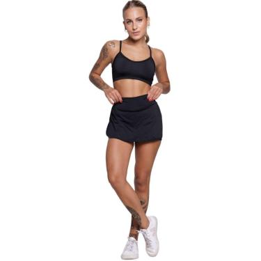 Imagem de Conjunto Fitness Feminino Vekyo – Top Alça Fina + Short Saia para Academia e Treino-Feminino