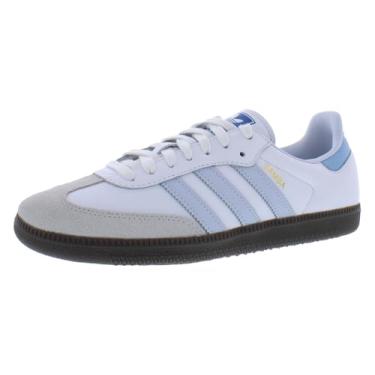 Imagem de adidas Sapatos de samba masculinos, Azul/Branco/Branco Limpo, 36