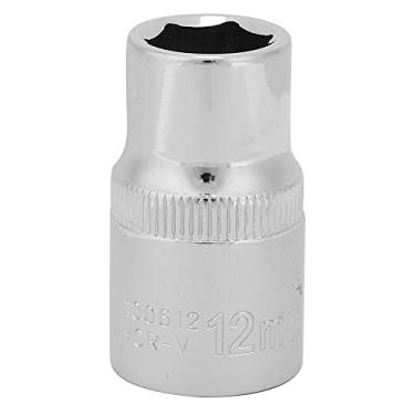 Imagem de Conjunto de soquete sextavado métrico Aço cromo vanádio Durável à prova de ferrugem Ferramenta de remoção de porca de parafuso de alta dureza para mecânicos e entusiastas de (12mm)