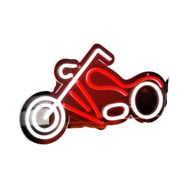 Imagem de Letreiro Neon LED USB Regulável Para Motocicleta, Decoração De Parede 