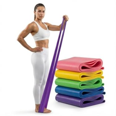 Imagem de Faixa Elástica de Exercício Terapêutica em Látex Premium 1,5m – Alta Resistência para Fortalecer Músculos e Ganhar Flexibilidade | Pilates, Fisioterapia e Yoga