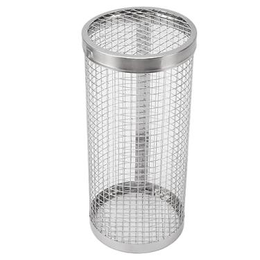 Imagem de Mingzhe Cesta de Grelha de Aço Inoxidável Com Tubo Rede para Churrasco para Acampamento Grelhado Ao Ar Livre Com Rotação 360 ​​graus (S)