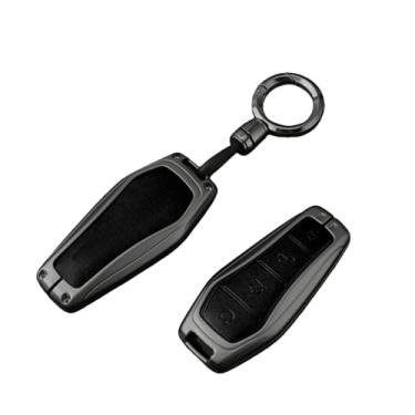 Imagem de Capa de proteção para chave de carro em liga metálica compatível com BYD Atto 3 Song Plus Seal U Dm I Han EV Tang DM Qin Pro Dolphin Acessórios para automóveis(Black buckle)