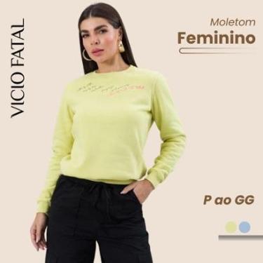 Imagem de Blusa Feminina Moletom Gola O-Feminino