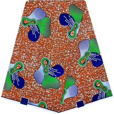 Imagem de HongyuAmy Tecidos de impressão africana 100% algodão tecido de cera Ankara 6 jardas para vestido (A25)