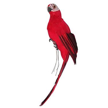 Imagem de Escultura de Parede Papagaio Artificial Decorativa Simulação Espuma Decoração Residencial Artesanato Ornamento Árvore Jardim