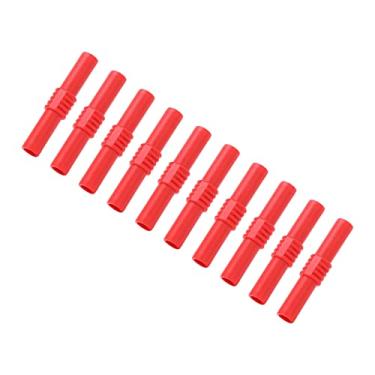 Imagem de Acouto 10 Peças Acoplador de Banana Isolado Premium 4mm Fêmea para Conectores Fêmea para Eletrônicos-uso Seguro e Versátil Em Eletrodomésticos (Vermelho)