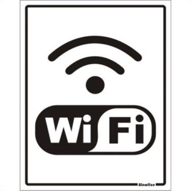 Imagem de Placa Sinalizacao Poliestireno 15X20 ''Internet Wifi'' 220Br - SINALIZ