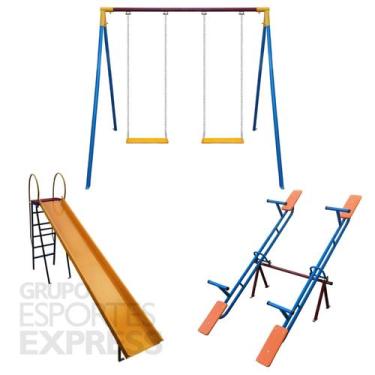 Imagem de Playground Otimize 3 em 1 Escorregador Balanço Gangorra 1554 - Esporte