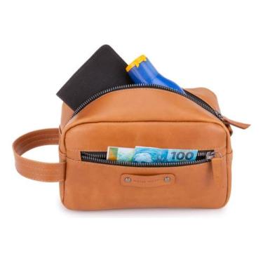 Imagem de Necessaire Masculina Couro 100% Legítimo Organizador De Mala - Ello Gr