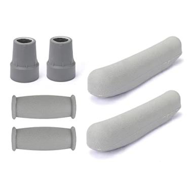 Imagem de AYNEFY Produtos para Cuidados Com As Axilas Muleta, Almofadas Duráveis ​​Com Borracha Absorvente de Choque, Textura Antiderrapante, Adequados para Idosos e Adultos