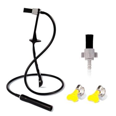 Imagem de Abeskch Escova de limpeza a vapor para máquinas de café, com uma extremidade em forma de colher e cabeça de escova removível resistente ao calor, ferramenta de descalcificação e limpeza de varinha de