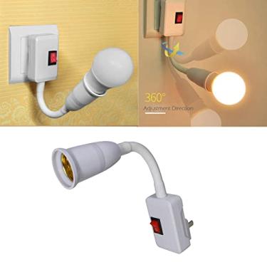 Imagem de Adaptador de Soquete Luz com Plugue E27 E26 Interruptor On Off Suporte Lâmpada Pescoço Flexível para Base Parede Mesa Ca