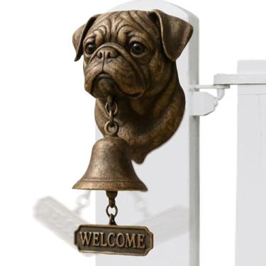 Imagem de Campainhas Engraçadas De Cão | Campainhas Decorativas Vintage Com Tema Animal Divertido - Decoração De Parede Campainha De Porta Para Cão,Para Portão, Jardim, Quintal, Casa, Sala De Segurança