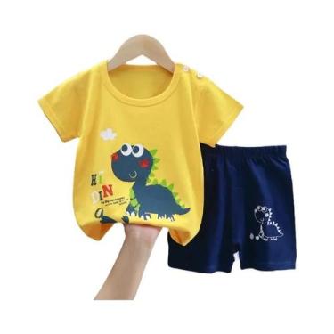 Imagem de Conjunto De Roupas De Algodão Para Bebês Com Estampa De Desenho Animad