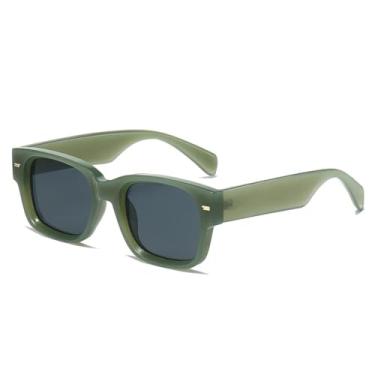 Imagem de VFDHN Óculos de Sol Masculino Vintage com Rebites, Lentes Degradê, Proteção UV400, Feminino, Luxo (2451-C3)