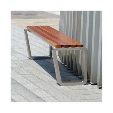 Imagem de Banco de jardim aço inoxidável irregular banco externo banco quadrado pátio banco varanda banco (pequeno)