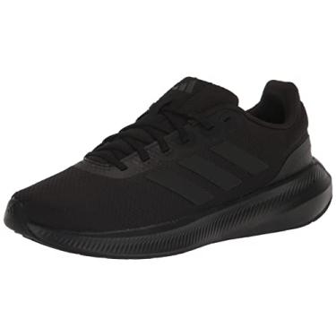 Imagem de adidas Tênis masculino Run Falcon 3.0, Preto/Preto/Carbono, 8 Wide