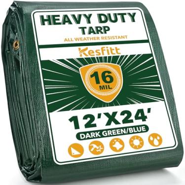 Imagem de Lonas resistentes à prova d'água com ilhós a cada 59,9 cm, lona de plástico de espessura 420D, resistente a UV e resistente a rasgos, bordas reforçadas para barraca de acampamento de piscina externa