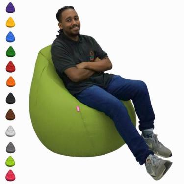 Imagem de Puff Pera Cheio Gigante Grande Almofadão Para Eventos Descanso Materia