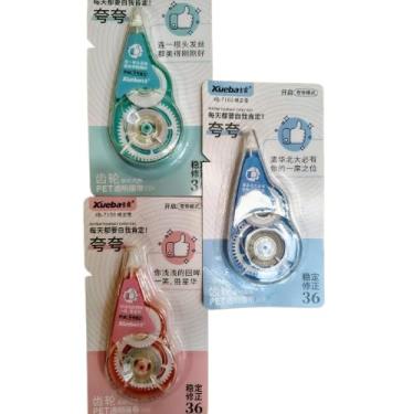 Imagem de Fita Corretiva Branca 6m x 5mm para Escola e Escritório