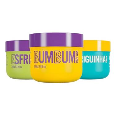 Imagem de Kit Bumbum Cream + Esfoliante Esfrega + Barriguinha Cream 200g Kit Trio Cuidado Diário Creme Corporal Tratamento De Celulite Estrias E Pelos Encravados Todo Tipo De Pele, Pele Seca Oleosa Beleza Brasileira