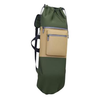 Imagem de oshhni Mochila para skate com alças ajustáveis, portátil, refletora, dobrável, para transporte de cadeira de rodas e ideal para atividades ao ar livre, Verde Escuro