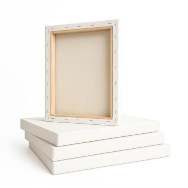 Imagem de Tela Branca para Pintar em Canvas, 20x20 cm, Kit com 20 Unidades