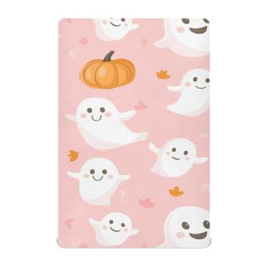 Imagem de xigua Lençóis de berço com estampa fantasma para meninas e meninos, lençol macio e respirável adequado para berço padrão e cama infantil 71 x 132 cm