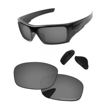 Imagem de PapaViva Lentes de reposição para Oakley Si Ballistic Det Cord OO9253 61 mm Óculos de sol preto cromado polarizado