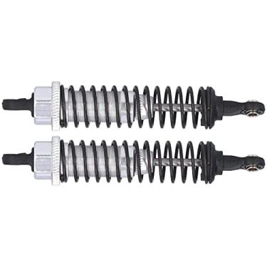 Imagem de RiToEasysports 2 Pces 80mm Rc Amortecedor, Atualização de Desempenho da Liga de Alumínio para a Esteira Rolante do Carro de Controle Remoto 2wd Com Suspensão Ajustável (#2)