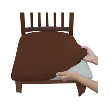 Imagem de Capa De Cadeira De Seda Leiteira Elástica De Cor Sólida, À Prova De Po