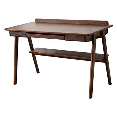 Imagem de Escrivaninha com gaveta, mesa de computador, feita de madeira maciça, pernas espessas são estáveis e duráveis, vários usos 120 60 75 cm