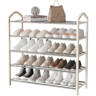 Imagem de Prateleira para sapatos, organizador de sapatos de 5 camadas, organizador de armazenamento para entrada, sala de estar, corredor, organizador de sapatos, suporte de sapato (uma cor 80 x 20 x 80 cm)