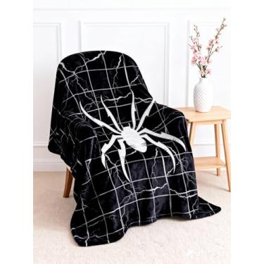 Imagem de Cobertor fofo preto 152 x 127 cm, presentes infantis para meninos, adolescentes, homens, cobertor felpudo macio para sofá, carro, cama, cobertores quentes, roupa de cama leve para Natal, Ano Novo, Dia