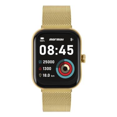 Imagem de Relógio Smartwatch Mormaii Life Ultra Ref: Molifeuaq/7d Dourado Milanese