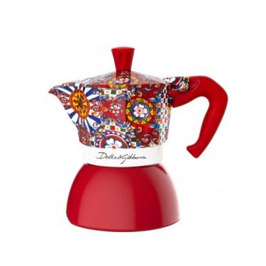 Imagem de CAFETEIRA BIALETTI MOKA EXPRESS DOLCE & GABBANA DE INDUÇÃO SERVE 4 XÍCARAS VERMELHO 10010508